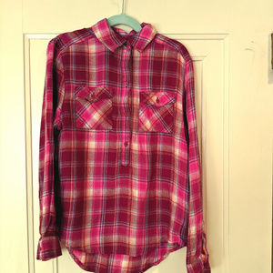 Girl's Mudd Half Button Down Shirt